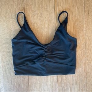 Carbon38 Ruched Bra Tank (Black)